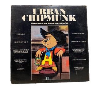 1980s Urban Chipmunk Alvin and the Chipmunks 33 1/2 LP Record Album Vinyl